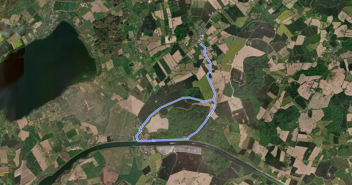 Маршрут Wanderroute 13: Holtsee, Sehestedt на спутниковом снимке