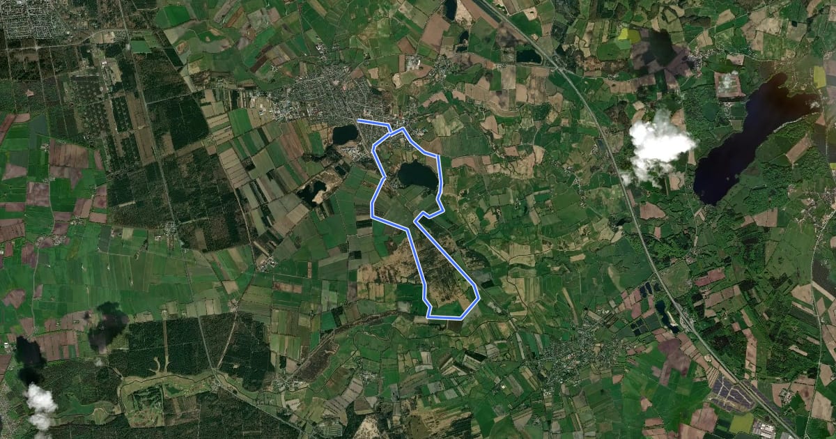 Маршрут Wanderroute 15: Owschlager See - Owschlager Moor на спутниковом снимке