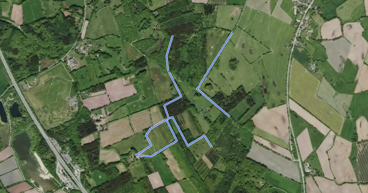 Маршрут Wanderroute 19: Kolonistenhof - Freudental на спутниковом снимке