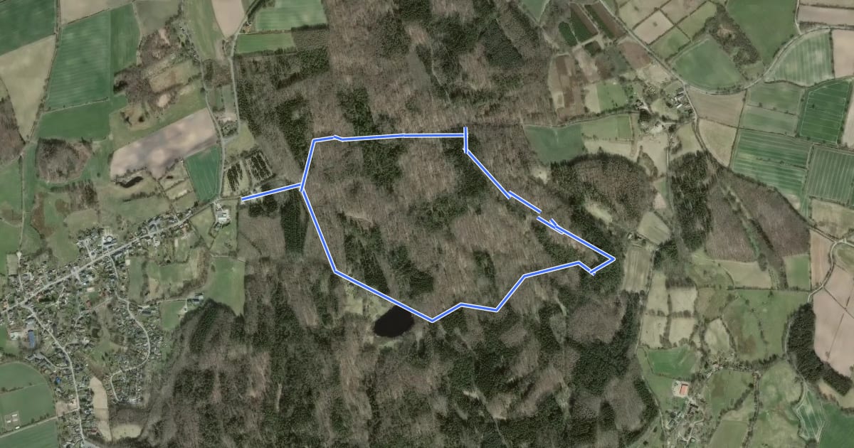 Маршрут Wanderroute 5: Eichhörnchen, Brekendorfer Forst на спутниковом снимке