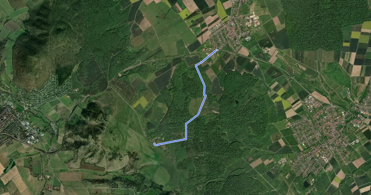 Маршрут Wanderroute Bahnhof Fürstenwald <-> Naturparkzentrum Habichtswald на спутниковом снимке