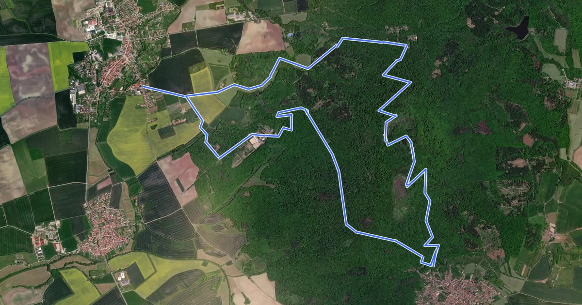 Маршрут Wanderroute I im Gleichberggebiet на спутниковом снимке