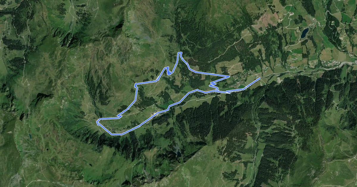 Маршрут Wanderroute Talschluss Höhenweg на спутниковом снимке