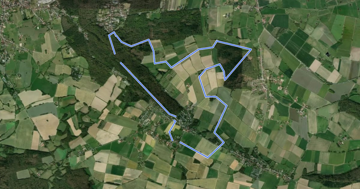 Маршрут Wanderroute Wölpinghausen на спутниковом снимке