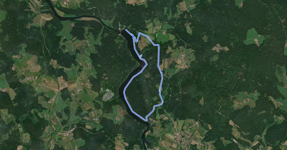 Маршрут Wandersteig Höllensteinsee на спутниковом снимке