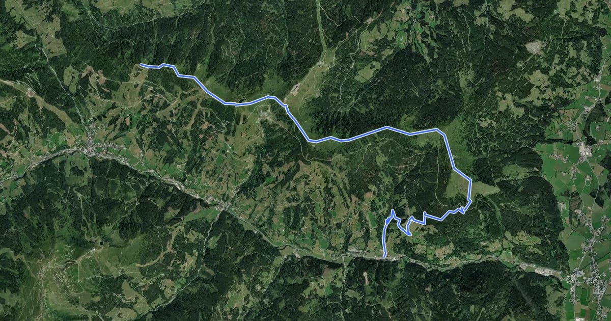Маршрут Wandertour Saalachtaler Höhenweg на спутниковом снимке