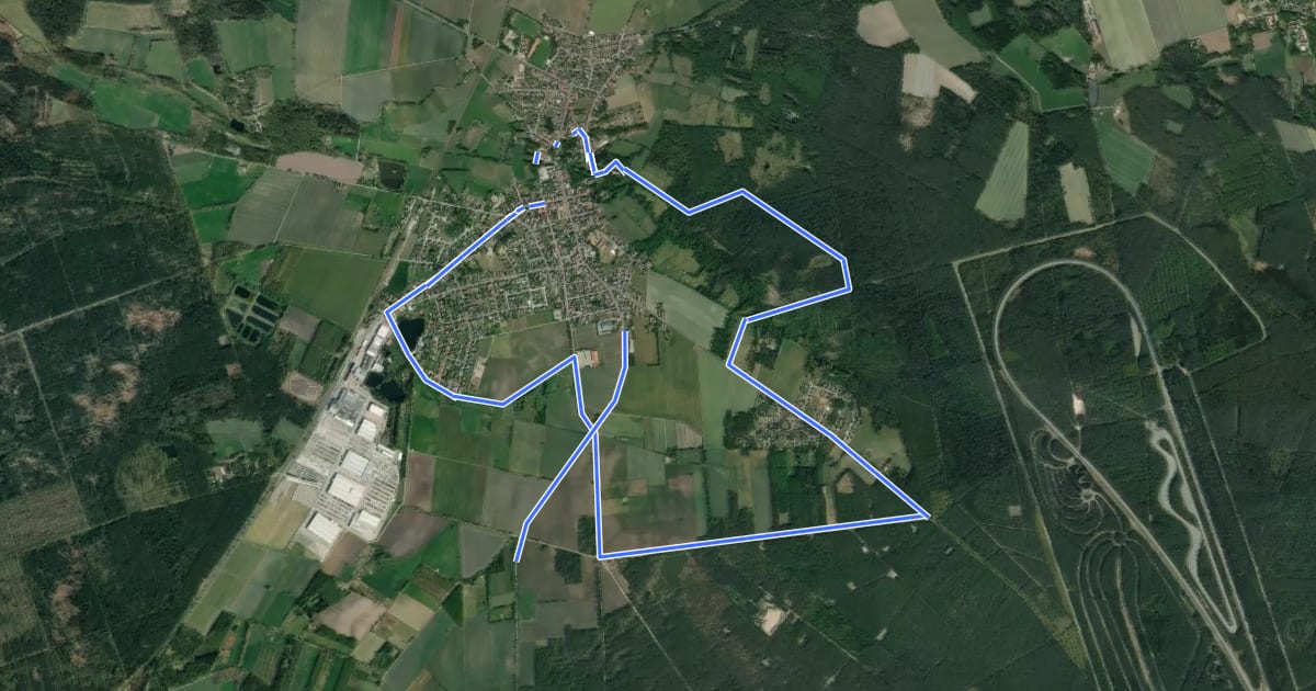 Маршрут Wandertour Sagenhaftes Knesebeck (kleiner Rundkurs) на спутниковом снимке