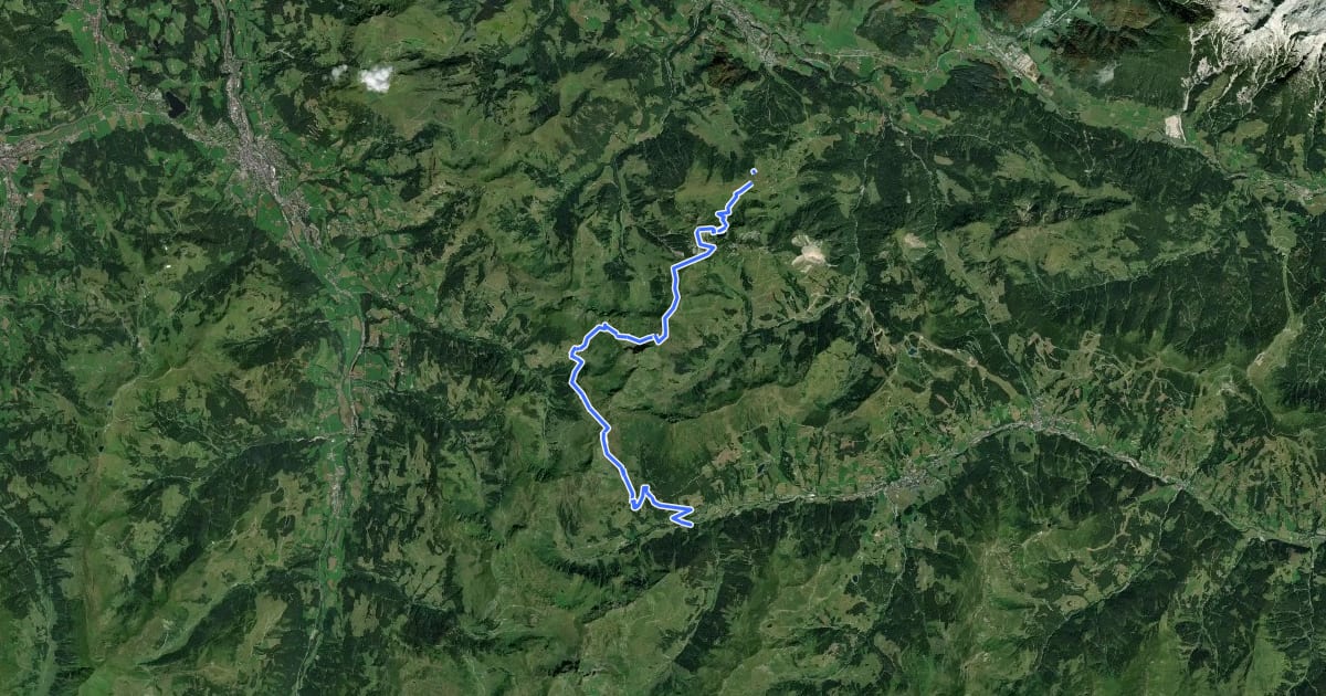 Маршрут Wandertour Wildseeloder ab Lengau на спутниковом снимке