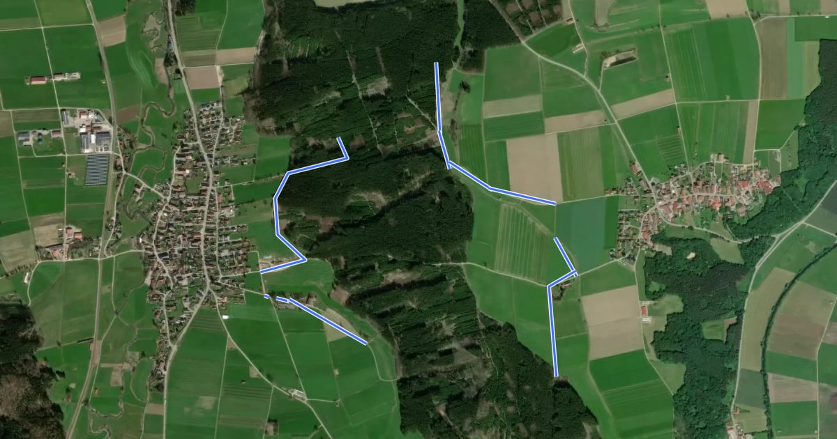 Маршрут Wandertour1: Alpenblick на спутниковом снимке