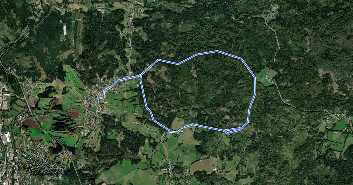 Маршрут Wanderung um den Riesberg на спутниковом снимке