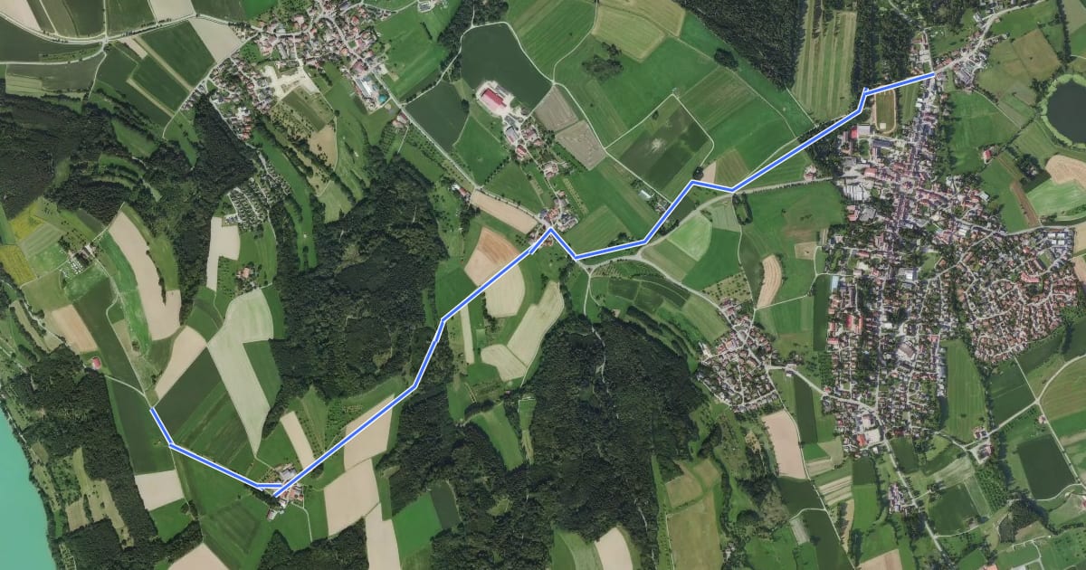 Маршрут Wanderung zum Naturschutzzentrum Wilhelmsdorf на спутниковом снимке