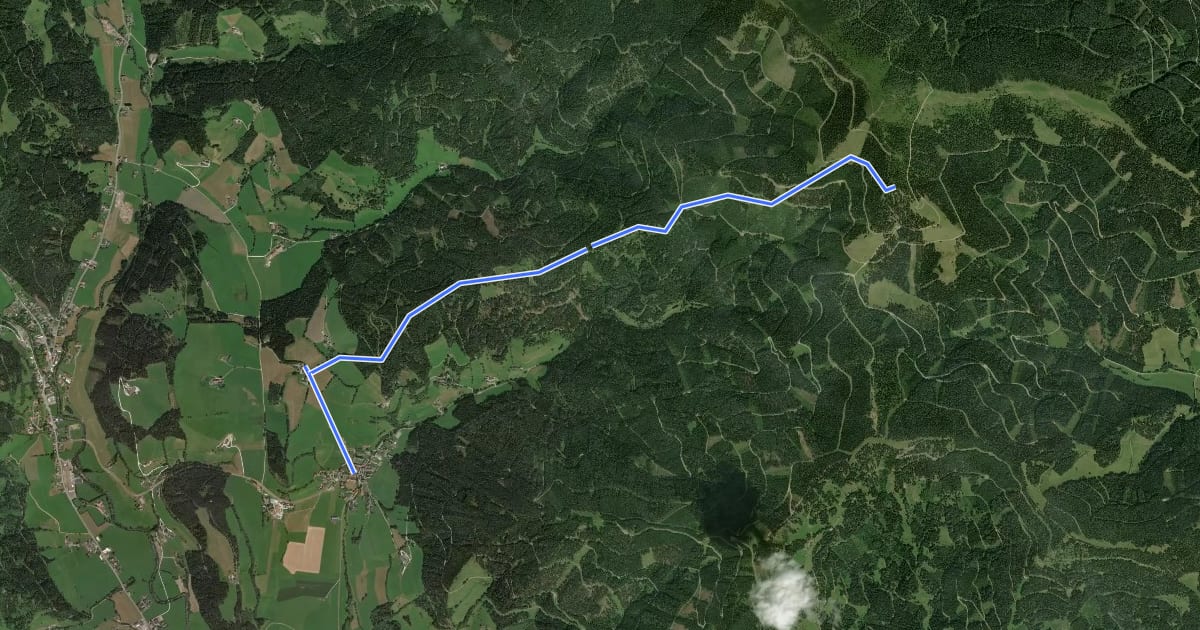 Маршрут Wanderweg 01 на спутниковом снимке