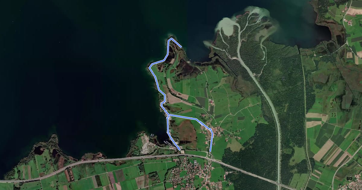 Маршрут Wanderweg 01 - Übersee на спутниковом снимке