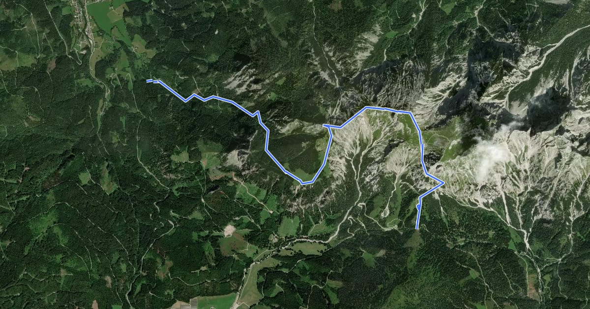Маршрут Wanderweg 01A на спутниковом снимке