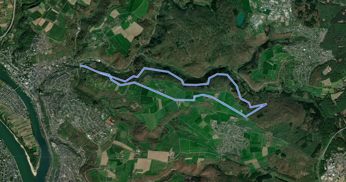 Маршрут Wanderweg 09 на спутниковом снимке