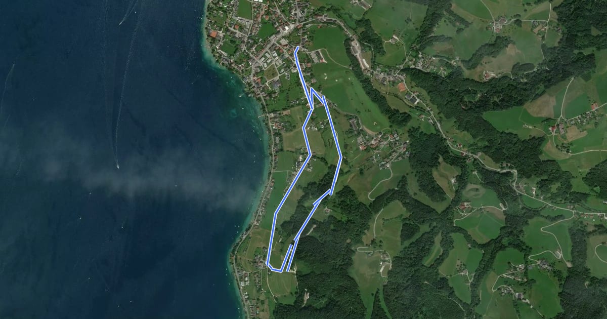 Маршрут Wanderweg 1 на спутниковом снимке