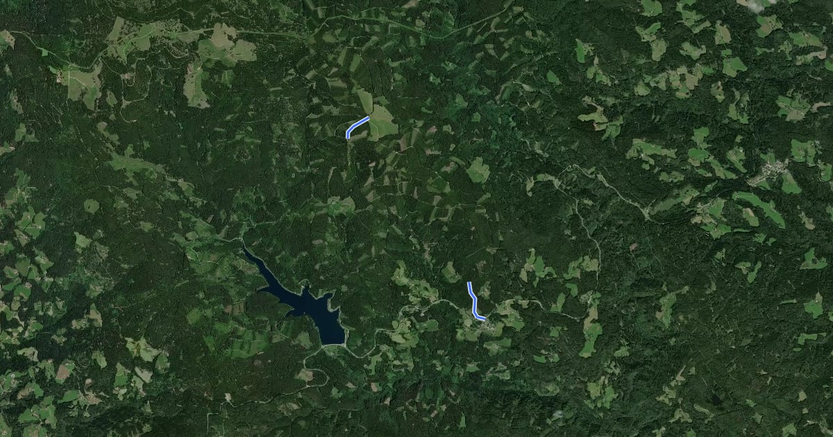Маршрут Wanderweg 1 на спутниковом снимке