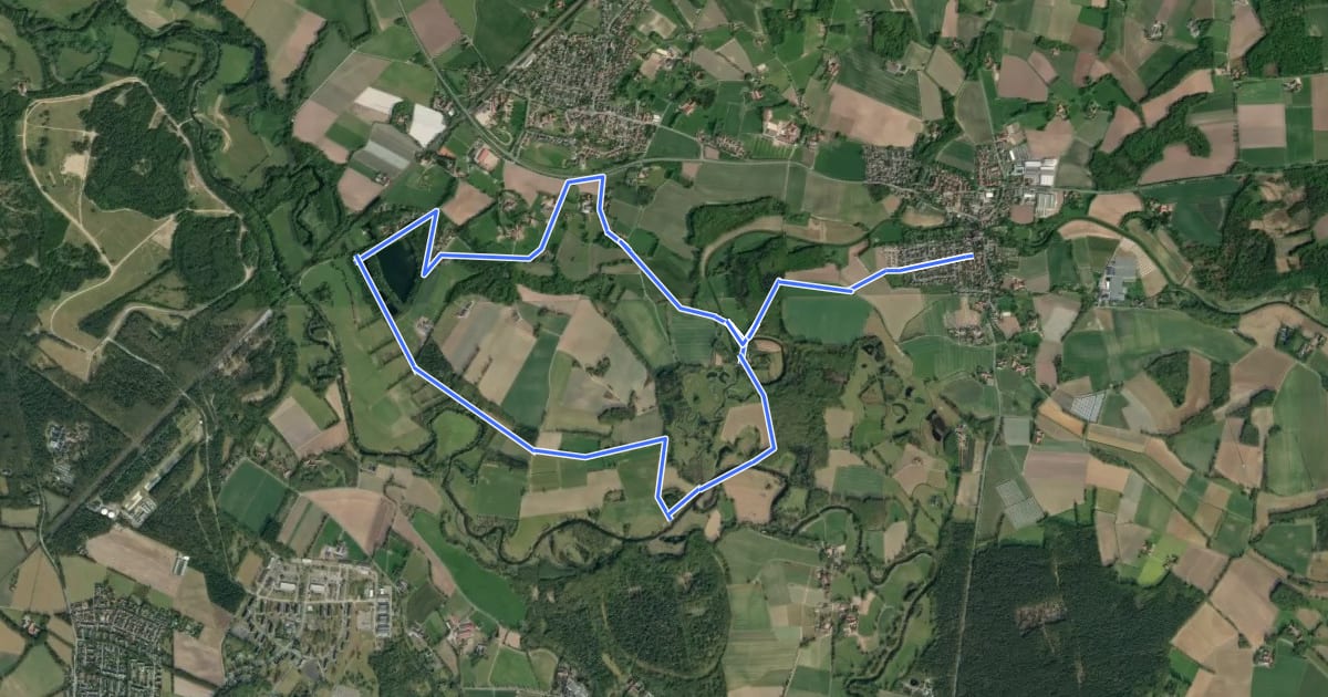 Маршрут Wanderweg 1 на спутниковом снимке