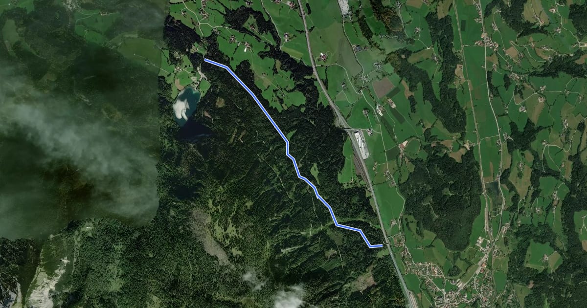 Маршрут Wanderweg 1 на спутниковом снимке