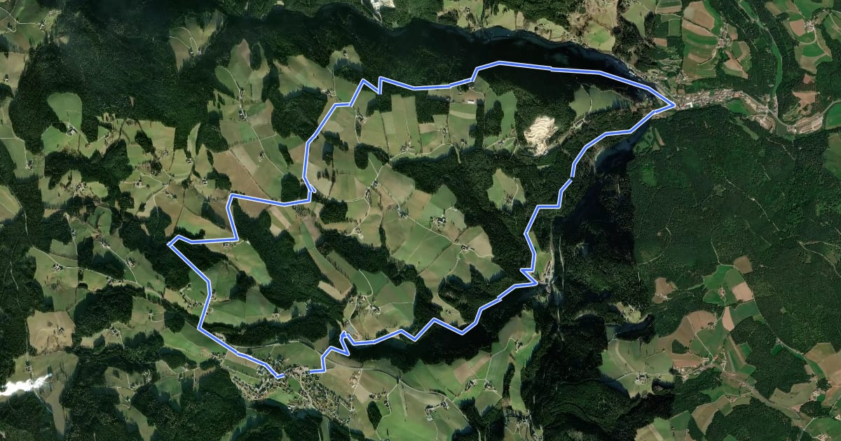 Маршрут Wanderweg 1 на спутниковом снимке