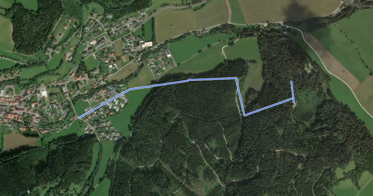 Маршрут Wanderweg 1 на спутниковом снимке