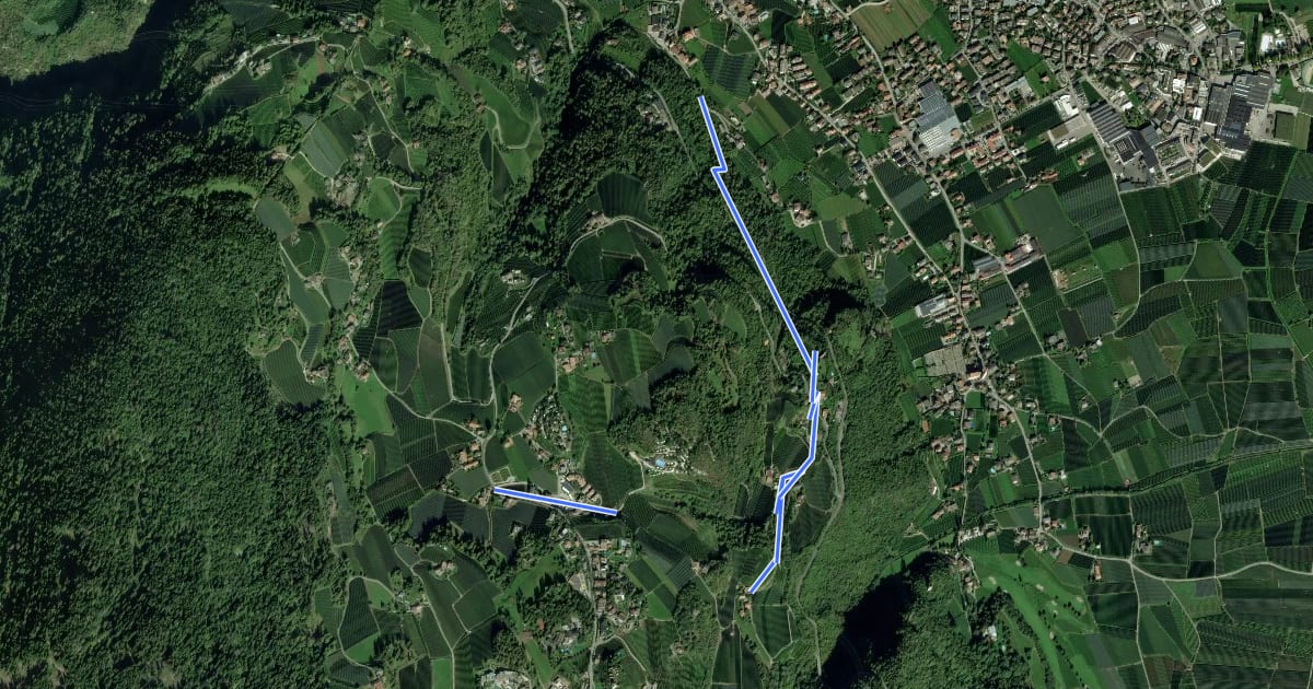 Маршрут Wanderweg 1 на спутниковом снимке