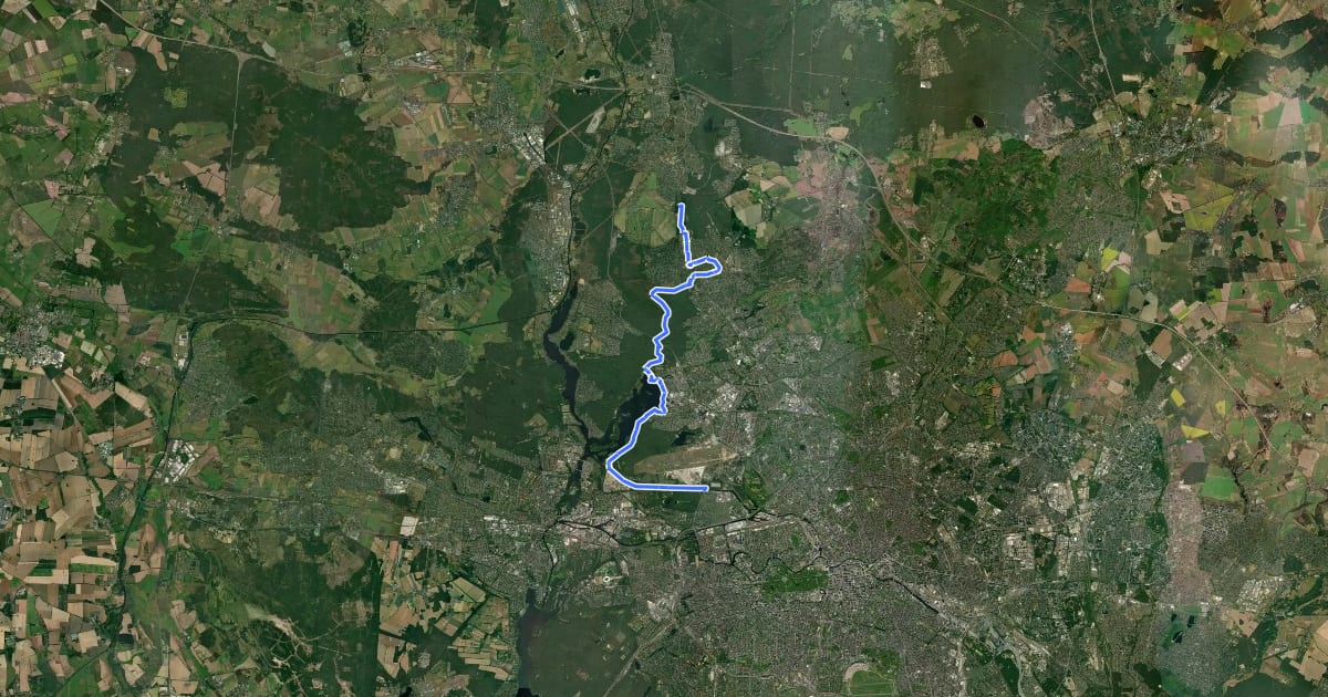 Маршрут Wanderweg 1 на спутниковом снимке