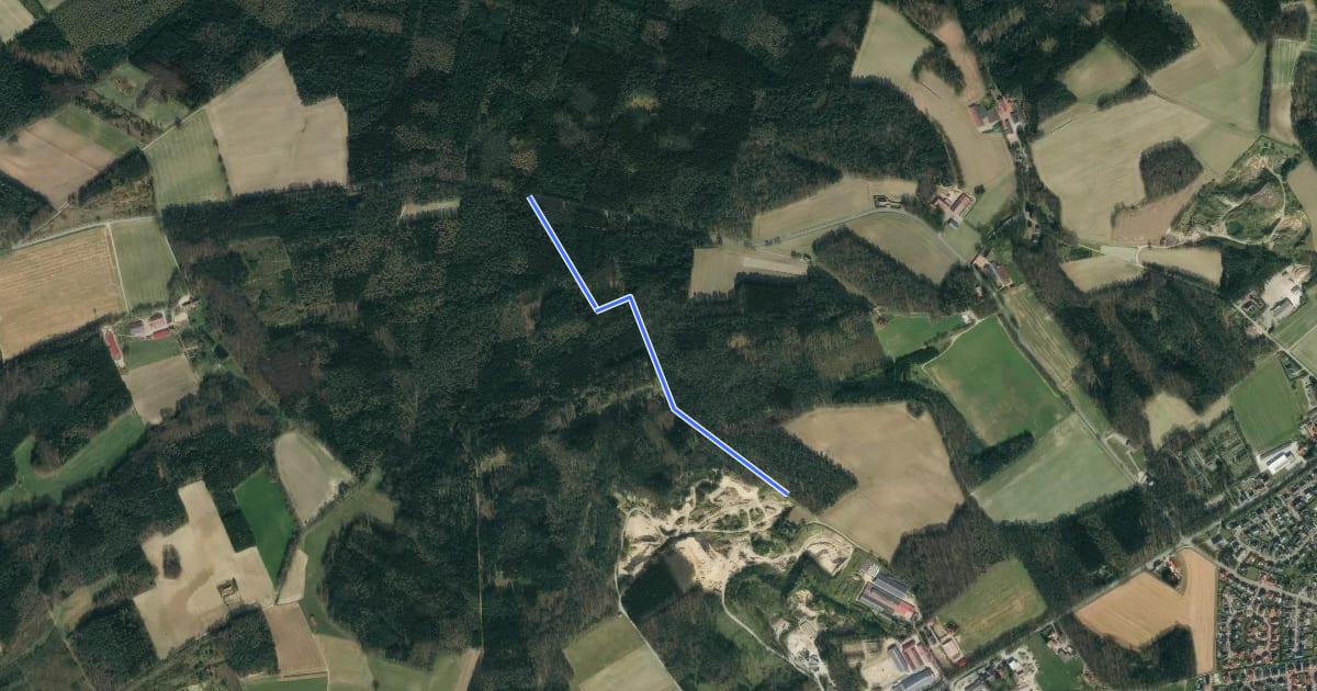 Маршрут Wanderweg 1 на спутниковом снимке