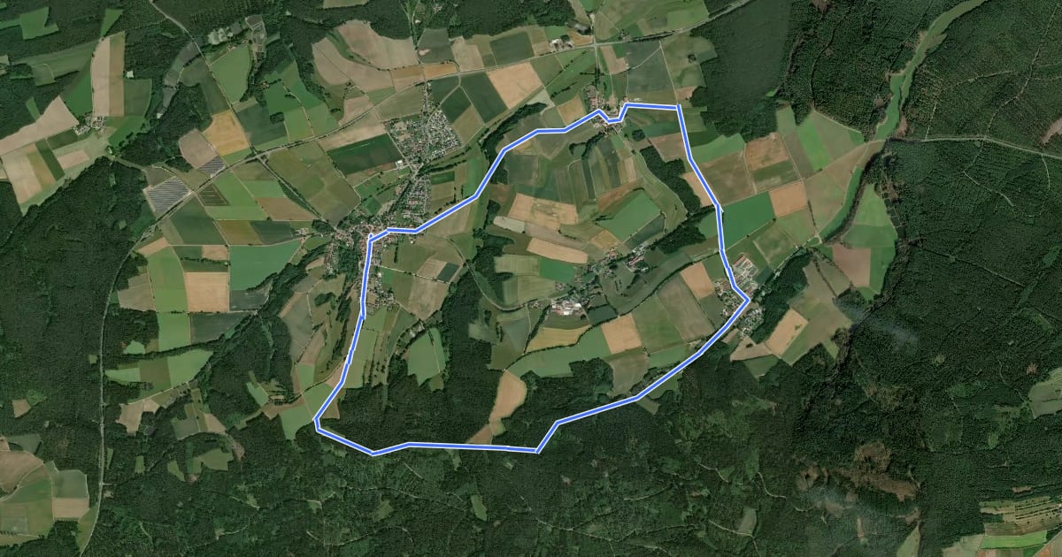 Маршрут Wanderweg 1 на спутниковом снимке