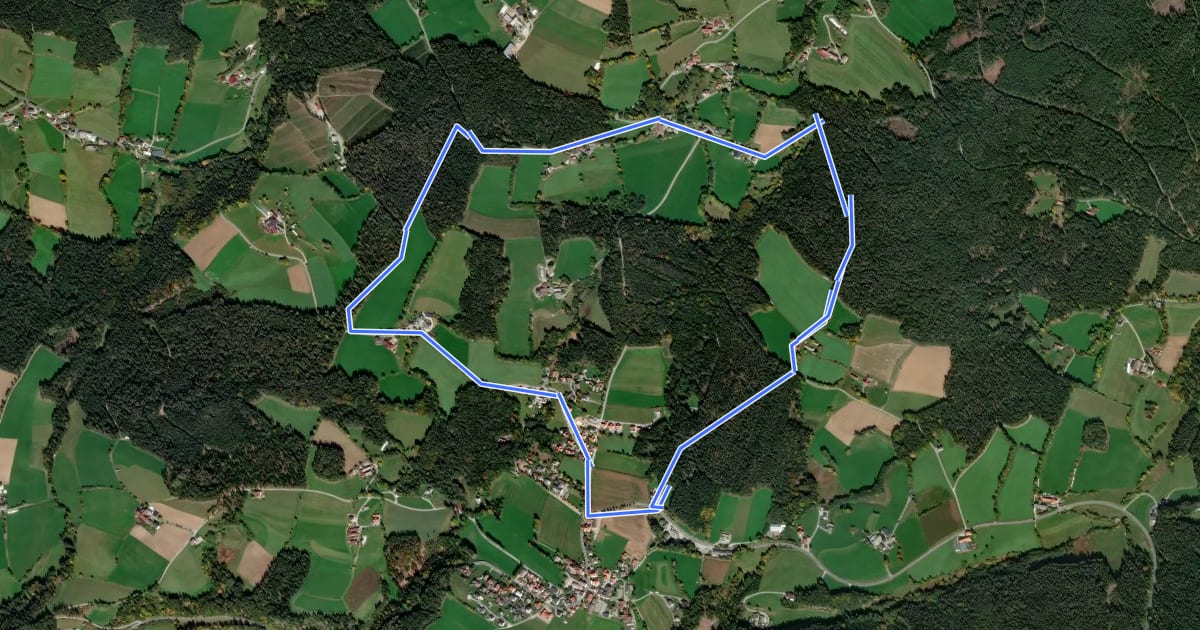 Маршрут Wanderweg 1 на спутниковом снимке