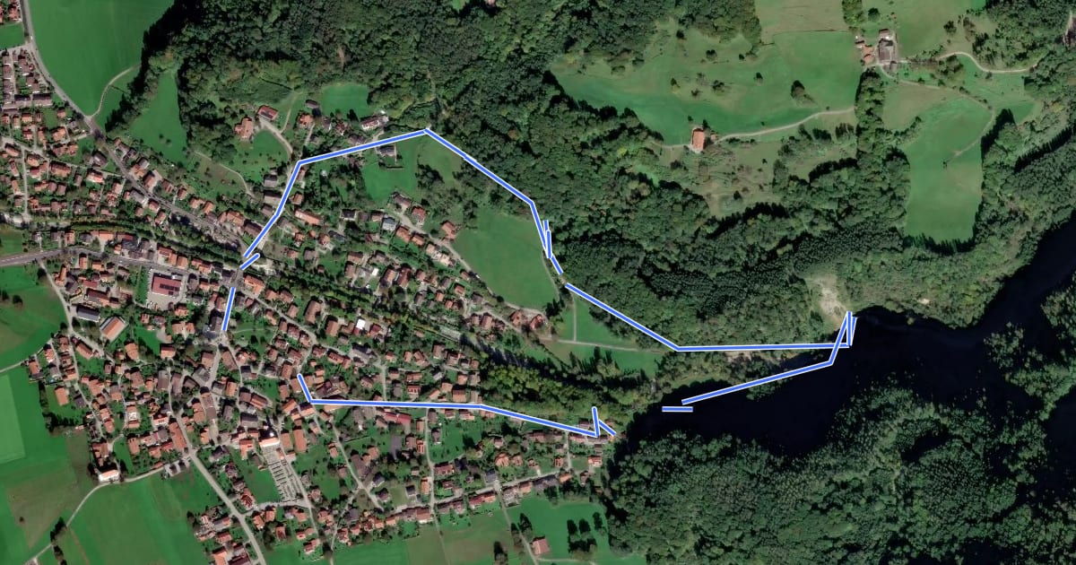 Маршрут Wanderweg 1 - Nußdorf на спутниковом снимке