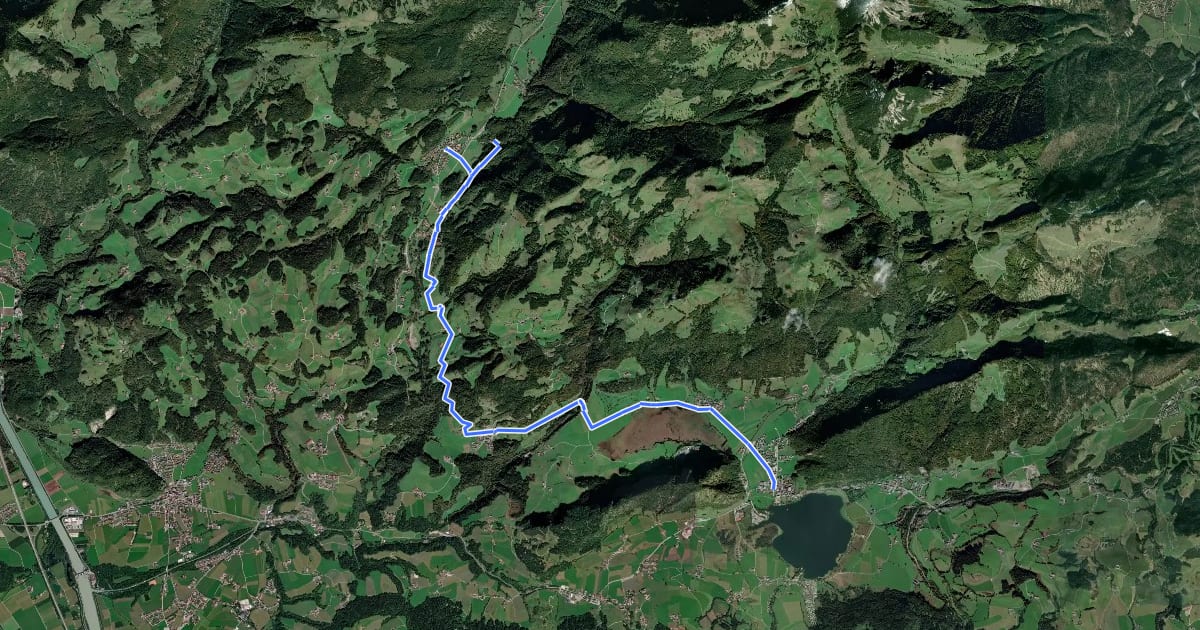 Маршрут Wanderweg 1 - Von Sachrang nach Walchsee на спутниковом снимке