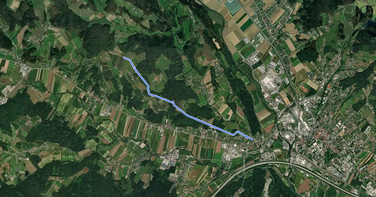 Маршрут Wanderweg 10 на спутниковом снимке