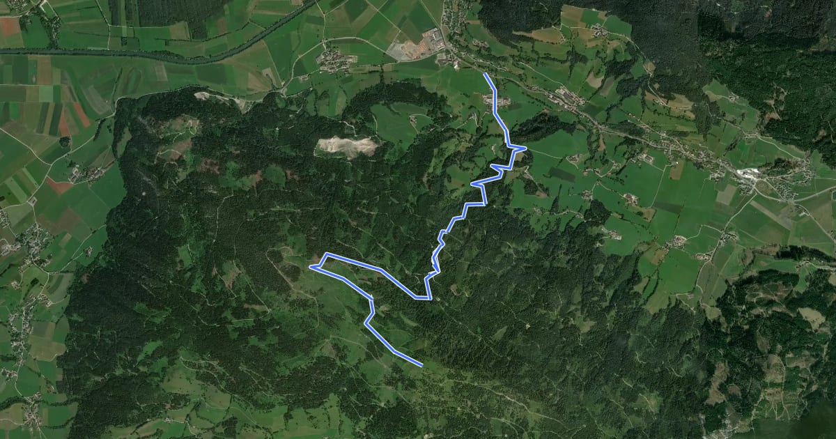 Маршрут Wanderweg 10 на спутниковом снимке