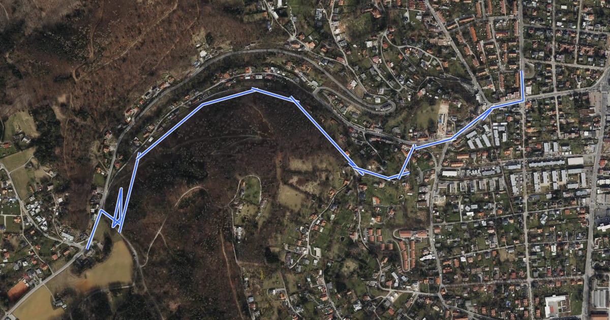 Маршрут Wanderweg 10 на спутниковом снимке