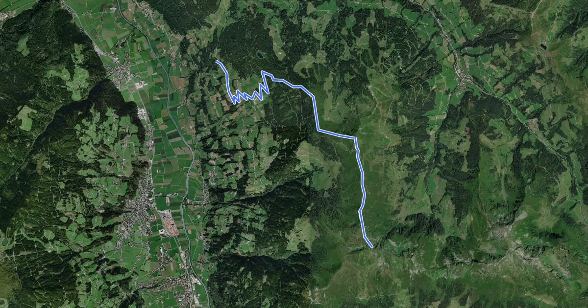 Маршрут Wanderweg 10 на спутниковом снимке