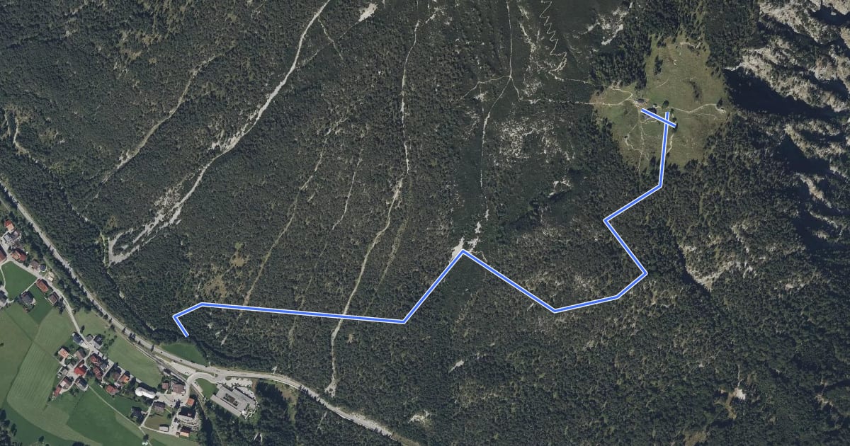 Маршрут Wanderweg 10 на спутниковом снимке