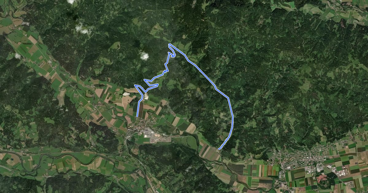 Маршрут Wanderweg 10 на спутниковом снимке