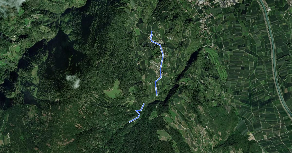 Маршрут Wanderweg 10 на спутниковом снимке