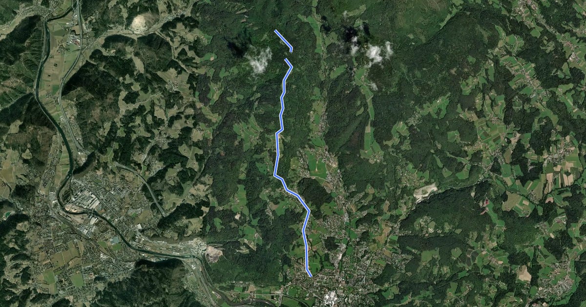 Маршрут Wanderweg 10 на спутниковом снимке