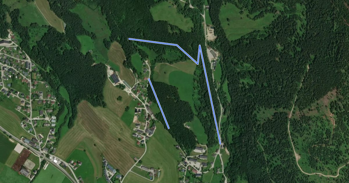 Маршрут Wanderweg 10 на спутниковом снимке