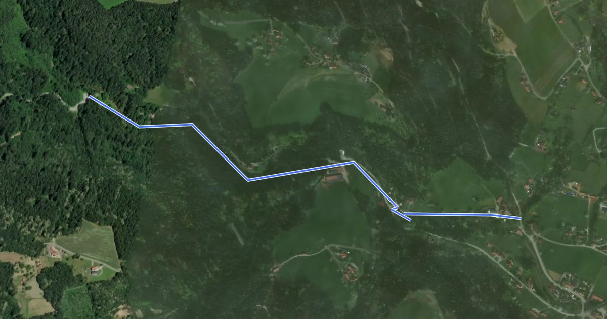 Маршрут Wanderweg 10 на спутниковом снимке