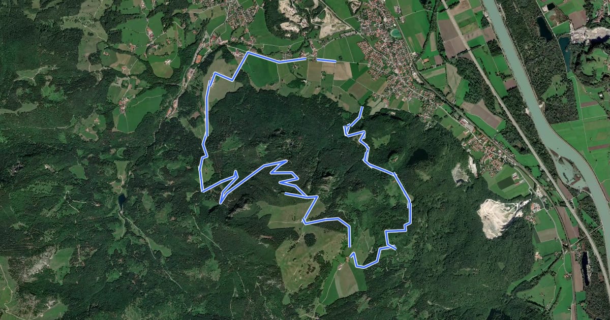 Маршрут Wanderweg 10 - Brannenburg на спутниковом снимке