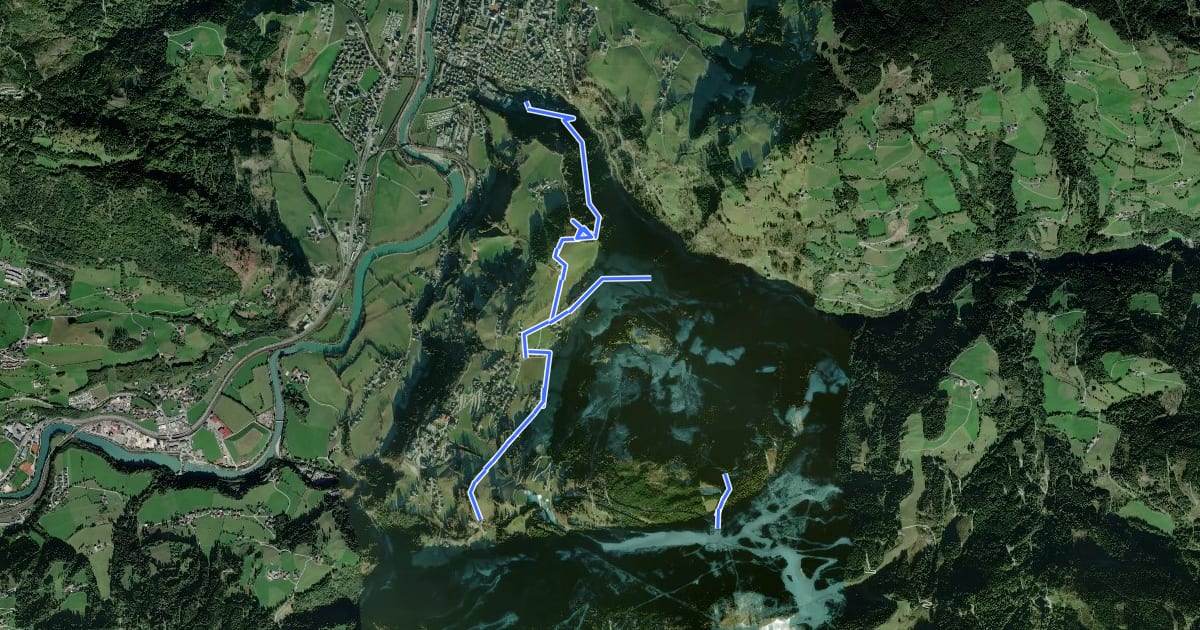 Маршрут Wanderweg 10 Dachmannweg на спутниковом снимке