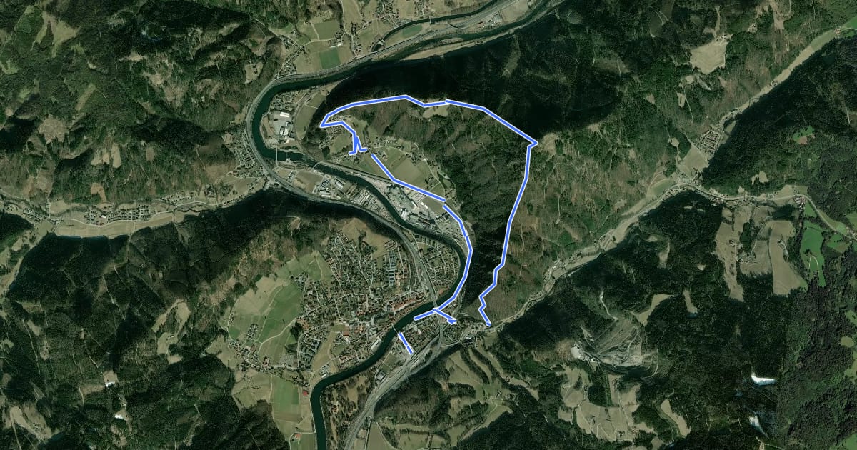 Маршрут Wanderweg 10 Gschwendtrundweg на спутниковом снимке