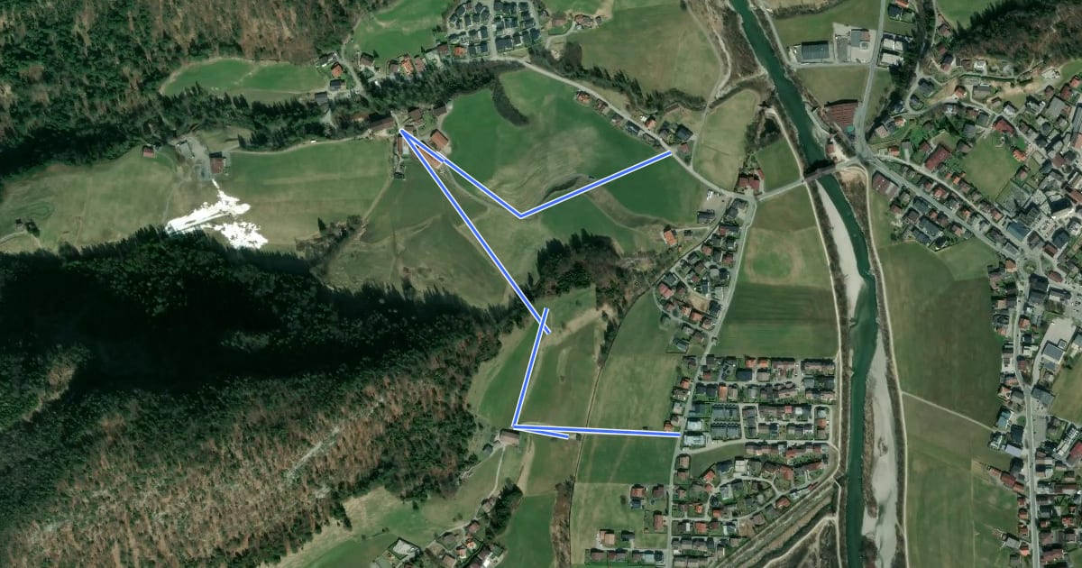 Маршрут Wanderweg 10 - Kaiserwinkl на спутниковом снимке