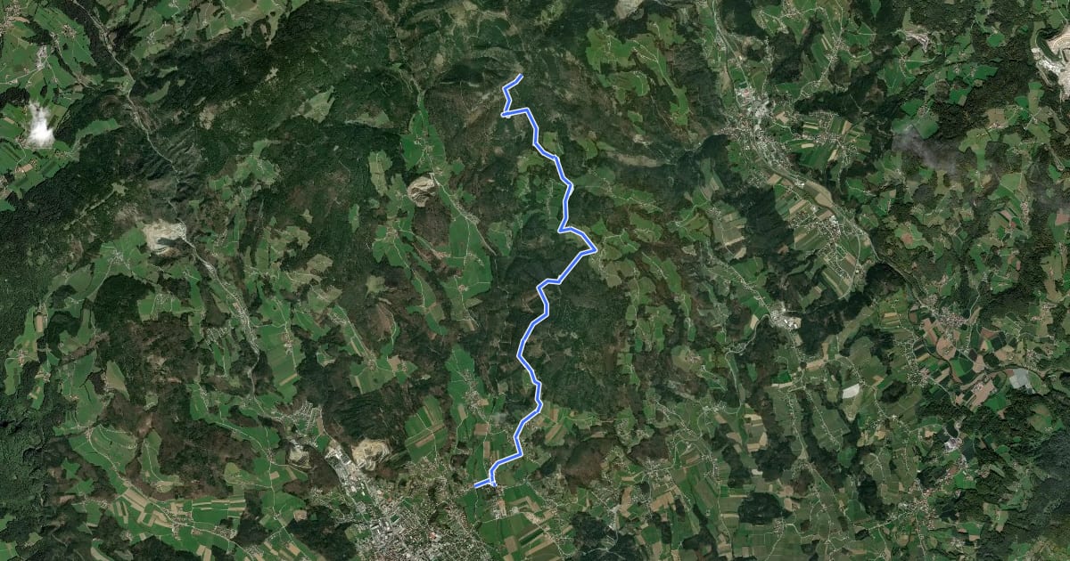 Маршрут Wanderweg 10 - Zetzweg über Raas на спутниковом снимке