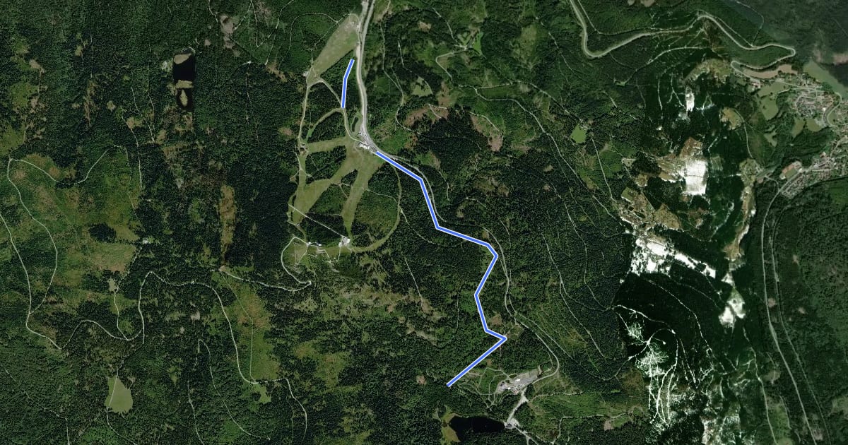 Маршрут Wanderweg 10b (Rot) на спутниковом снимке