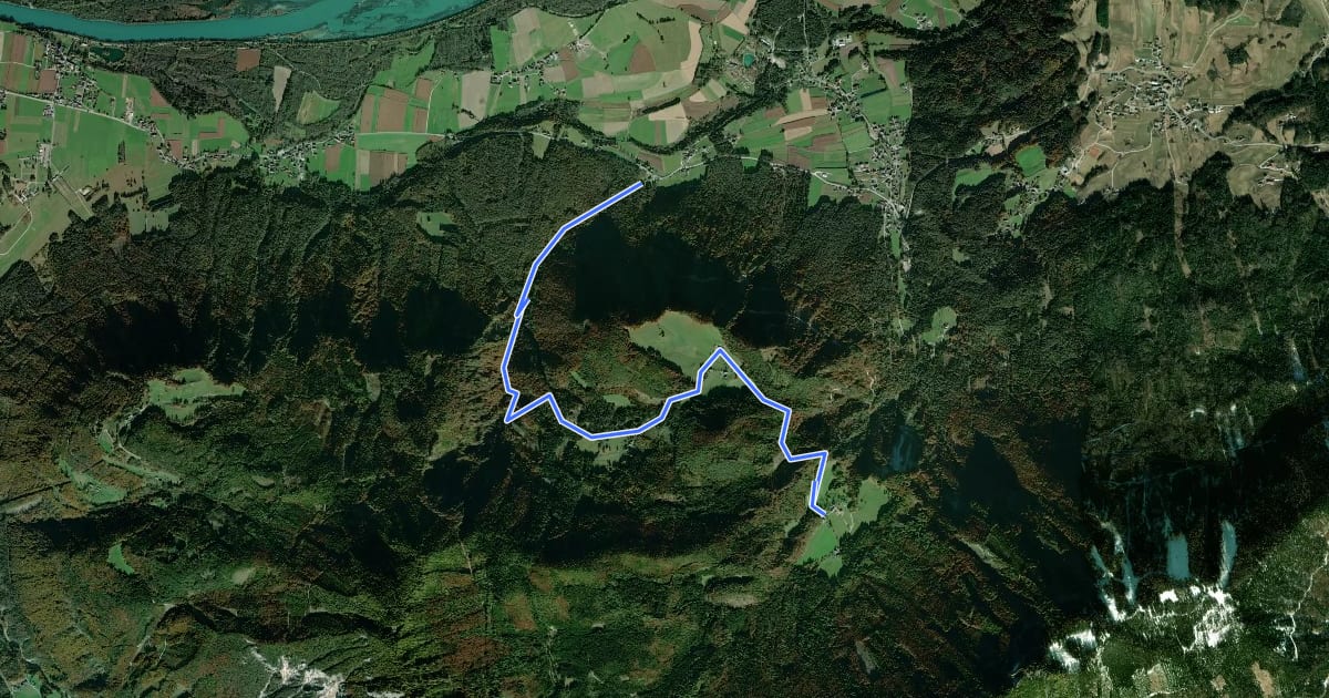 Маршрут Wanderweg 10H на спутниковом снимке