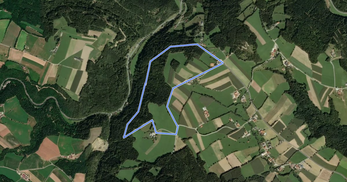 Маршрут Wanderweg 11 на спутниковом снимке